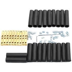 Resim Yaleker 20 Adet Bakır Dikdörtgen Terminal Bağlayıcı Seti - Hızlı Bağlantı, Tek Giriş-çıkış, Isı Daraltıcı Boru Ve Sürekli Kablolar İçerir 