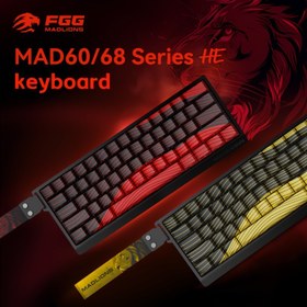 Resim MADLIONS MAD60 60% Kablolu Hall Etkisi Mekanik Oyun Klavyesi, Mini Küçük Boyutu Taşıması Kolay 61 Tuşlu Manyetik Anahtar Klavyesi Dört Anahtar, Oyuncular, Tipler İçin Uygun 