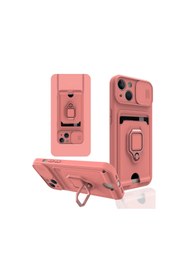 Resim artlab Art İphone 15 Kılıf Zuma Kartvizitli Yüzüklü Silikon - Pembe Lab 