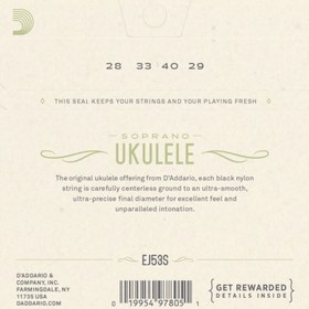 Resim D'Addario EJ53S Soprano Ukulele Teli 