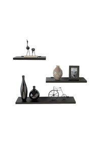 Resim Robinhome Robin Home Raffi 3'Lü Uçan Raf Duvar Rafı Siyah 