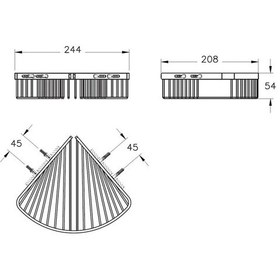 Resim Vitra Base 200 A44159 Tekli Süngerlik Krom 