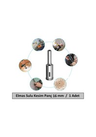 Resim Venoa Cam Mermer Granit Fayans Delici Panç Seti Sulu Kesim 16 Mm 
