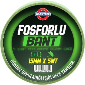 Resim Boss Tape Fosforlu Bant 15Mmx5Mt 