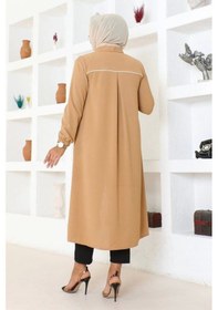 Resim Arma Ve Biye Detaylı Ara Boy Kap - Camel / K0103 Camel 