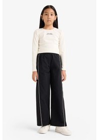 Resim Defacto Kız Çocuk Wide Leg Esnek Bantlı Paça Paraşüt Pantolon E6186a825aubk27 Siyah 