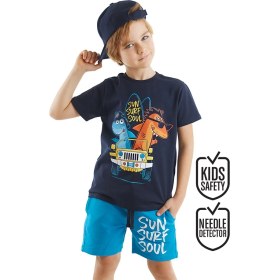 Resim Denokids Shark Surf Erkek Çocuk T-shirt Şort Takım 