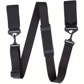 Resim 1 adet Evrensel Ayarlanabilir Naylon Kayak Omuz Askısı, Çift Tahta Taşıma Askısı El Tutamağı ile, PA Malzeme, Güç Gerektirmez - Siyah 