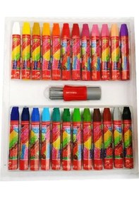 Resim Pastel Boya 24 Renk Karton Çantalı 1 Adet Tutuculu Altıgen 24lü Pastel Boya 24 Renk 