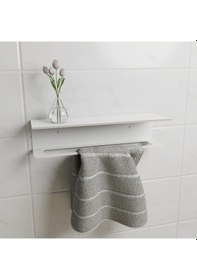 Resim Havluluk Şampuanlık Tuvalet Kağıtlık 3 Lü Set Beyaz Beyaz 