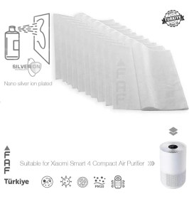 Resim Lidyahan Store Fresh Air Filter 10 Adet Nano Gümüş Iyonlu Elektrostatik Toz Tutucu Ön Filtre Xiaomi Smart Purifier 4 Compact ile Uyumlu 