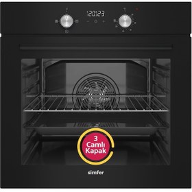 Resim Simfer 8230 + 3970 4 Fonksiyon Trend Dijital Siyah Power Turbo Elektrikli 2'li Ankastre Set 