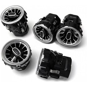 Resim Mercedes C W205 2014+ / Glc W253 2015+ Uyumlu Yedek Parça Işıklı Ön Havalandırma 3 Renk 