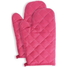 Resim Yanmaz Ve Isıya Dayanıklı Fırın Eldiveni 2 Eldiven Fuşya 