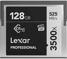 Resim Lexar LC128CRBEU3500 Professional 3500x (525MB/s) Pro CFast "CompactFlash" hafıza kartı, 128 GB 