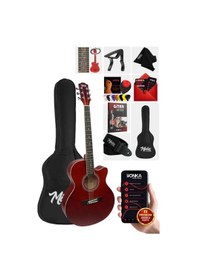 Resim Midex Xc-200rd Kaliteli Akustik Gitar Seti 40 İnç 4/4 Yetişkin Full Set 