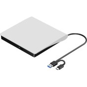 Resim Huttrequ Harici CD DVD +/- Rw Drive USB 3 0 &amp Usb-C Taşınabilir CD &amp DVD Rom Burner Player Reader Writer Rewriter Disk Drive Beyaz (Yurt Dışından) 