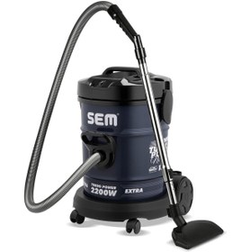 Resim SEM Sv110 Nostalji Antrasit Metal Kazanlı Güçlü Süpürge 2200w 