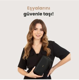 Resim Viscoshy 3 Bölmeli Kadın Cüzdanı Siyah 