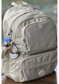Resim NEMO BAGS Unisex Bej Sırt Okul Laptop Seyahat Çantası 