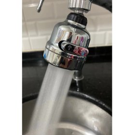 Resim Krom 3 Fonksiyonlu Mutfak Lavabo Başlığı 360 Derece Döner Musluk Ucu - Lisinya 