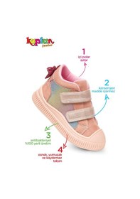 Resim Kaptan Junior Kışlık Günlük Kız Çocuk Bebek Cırtlı Bot Barznk 650 Pembe 