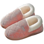 Resim Unisex Erkek Kadın Kalın Pamuklu Terlikler Moda Ev Terlikleri Newway Pembe 