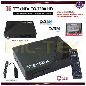 Resim Teknoline Tq 7000 Hd Dvb T & Dvb C Hd Karasal Ve Kablo Tv Alıcısı 