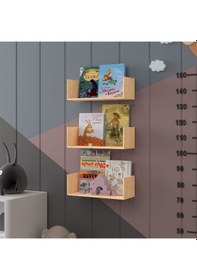 Resim Çocuk Odası Raf / Kitaplık Çr-03 Safir Meşe Safir Meşe 