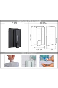 Resim Vialli S4B Sıvı Sabun Dispenseri Aparatı Siyah 1000 ml 