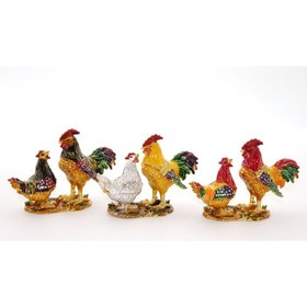 Resim Swarovski Taşlı 2'li Tavuk Model 1 