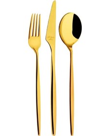 Resim Aryıldız Studio Gold 84 Parça Çatal Kaşık Bıçak Takımı Altın 