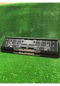 Resim Pleksi Otomobil Plakalık Ahenk Model Gold Cupra Logolu Plakalık 