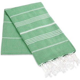 Resim Sultan Peştemal Havlu 100 Pamuklu Deniz Plaj Banyo Peştemali 100x180 Cm Yeşil 
