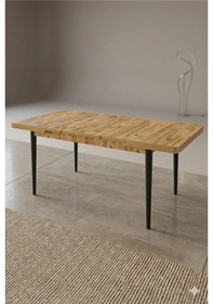 Resim Sisal Atlantik 6 Kişilik Açılır Masa Sandalye Takımı Mutfak Masası Takımı 6 Adet Antrasit Sandalye Antrasit 