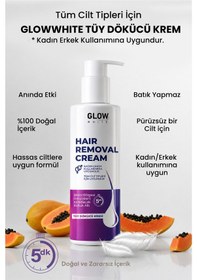 Resim Glow Whıte Tüy Dökücü Krem Tüy Oluşumunu Geciktirici Etkili 