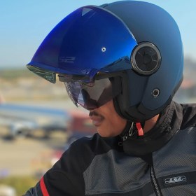 Resim Ls2 Classy Mat Navy Mavi Kask Mavi Cam 