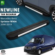 Resim S-Dizayn Mercedes Sprinter W906 Kısa Şase NewLine Krom Yan Basamak 263 Cm 2006-2019 A+ Kalite 