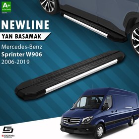 Resim S-Dizayn Mercedes Sprinter W906 Kısa Şase NewLine Krom Yan Basamak 263 Cm 2006-2019 A+ Kalite 