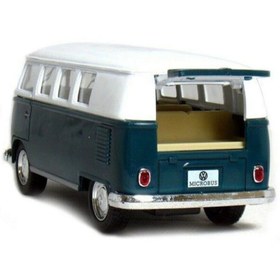 Resim craftivio 1:32 Ölçek Metal Çek Bırak Nostaljik Volkswagen T1 Minibüs Vosvos Oyuncak Araba - Yeşil (13 cm) 