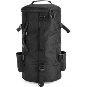 Resim Tenfowee Çok Amaçlı Balıkçı Sırt Çantası: 23 Litre Kapasiteli, Ayarlanabilir Omuz Askılı, Profesyonel Balık Ekipmanları İçin İdeal Siyah 