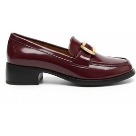 Resim April Toka Detaylı Parlak Rugan Kadın Loafer Kahverengi 