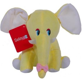 Resim Sevimli Fil Peluş Oyuncak Uyku Arkadaşı 20 Cm Sarı 