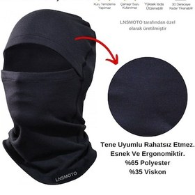 Resim Motosiklet Maske Ergonomik ve Rahat Tasarımlı Termal 