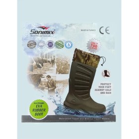 Resim Sonimix Eva Termal Avcı Çizme Haki -30 Derece Soğuğa Dayanıklı 