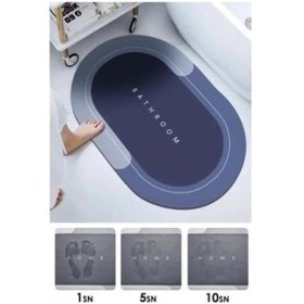 Resim Oval Süper Emıcı Banyo Paspası Çok Renkli 