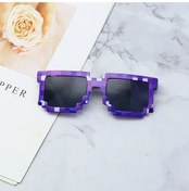 Resim Rpxbguckarhg Komik Çocuk Güneş Gözlüğü - Thug Life Stili Piksel Gözlük, Cosplay Ve Hediye İçinmavi51gri Gri 