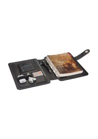 Resim Organizer Ajanda Tarihsiz Kareli 4 Halkalı 20x26 CM - Siyah 