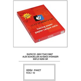Resim ALEX ALX-0667 ESKİZ KAĞIDI 50-55GR A3 500LÜ 