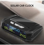 Resim Vkemall Solar Araç Saat Ve Termometre - Lcd Ekranlı, Güneş Enerjili, İç Sıcaklık, Saat-tarih-gün Gösterimi C05 İngilizce 